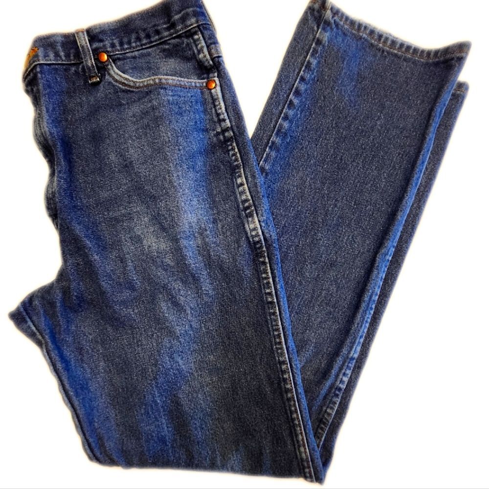 Wrangler Men's Straight Leg Jeans, 100% Cotton, 38x32